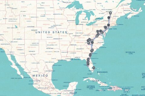 Burlington Vermont to Miami Beach Florida Road Trip