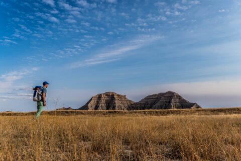 Backpacking in Badlands National Park in South Dakota