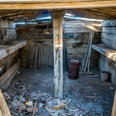 Some of the oldest buildings in town were constructed entirely of railroad ties.