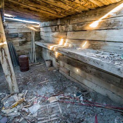 Some of the oldest buildings in town were constructed entirely of railroad ties.